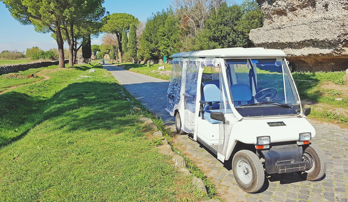 visite guidate nel parco dell'Appia antica in minicar