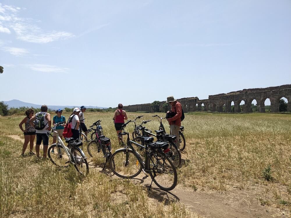Bike Group inside the Aqueduct Park