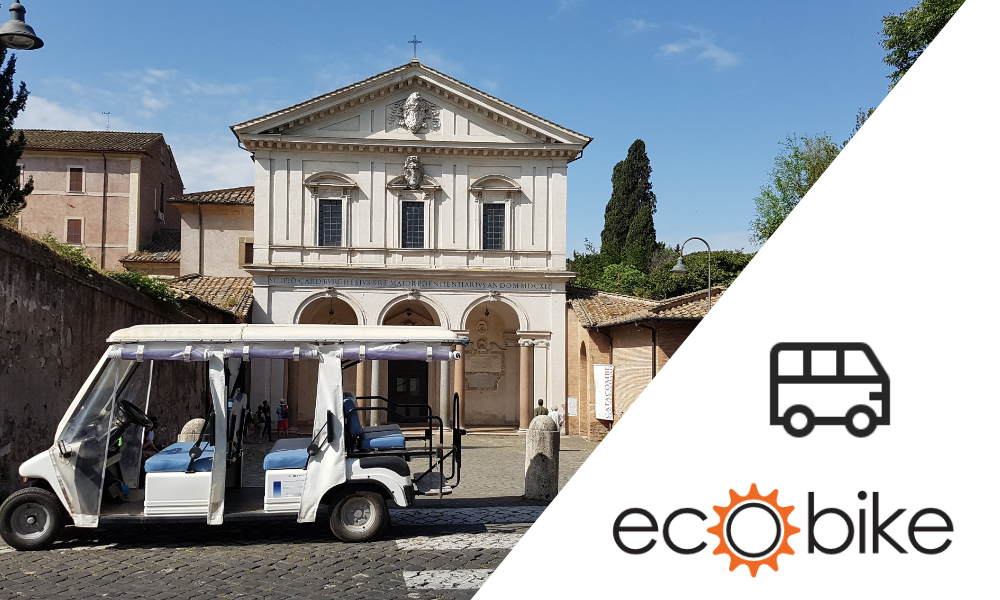 APPIAN WAY GUIDED TOUR BY GOLF CART –ROUTE E: THE ANCIENT APPIAN WAY BETWEEN THE CHURCH OF “DOMINE QUO VADIS?” AND THE TOMB OF CECILIA METELLA
