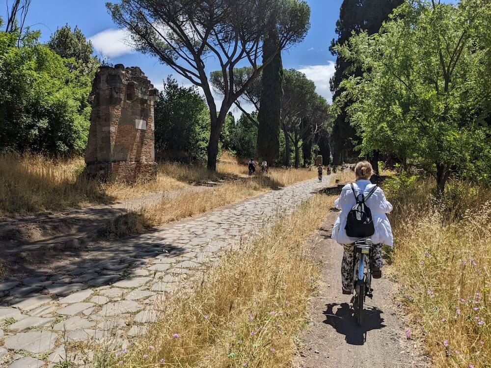 Cycling along the Via Appia Antica