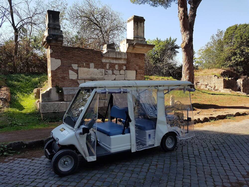 Our Golf Cart on the Via Appia