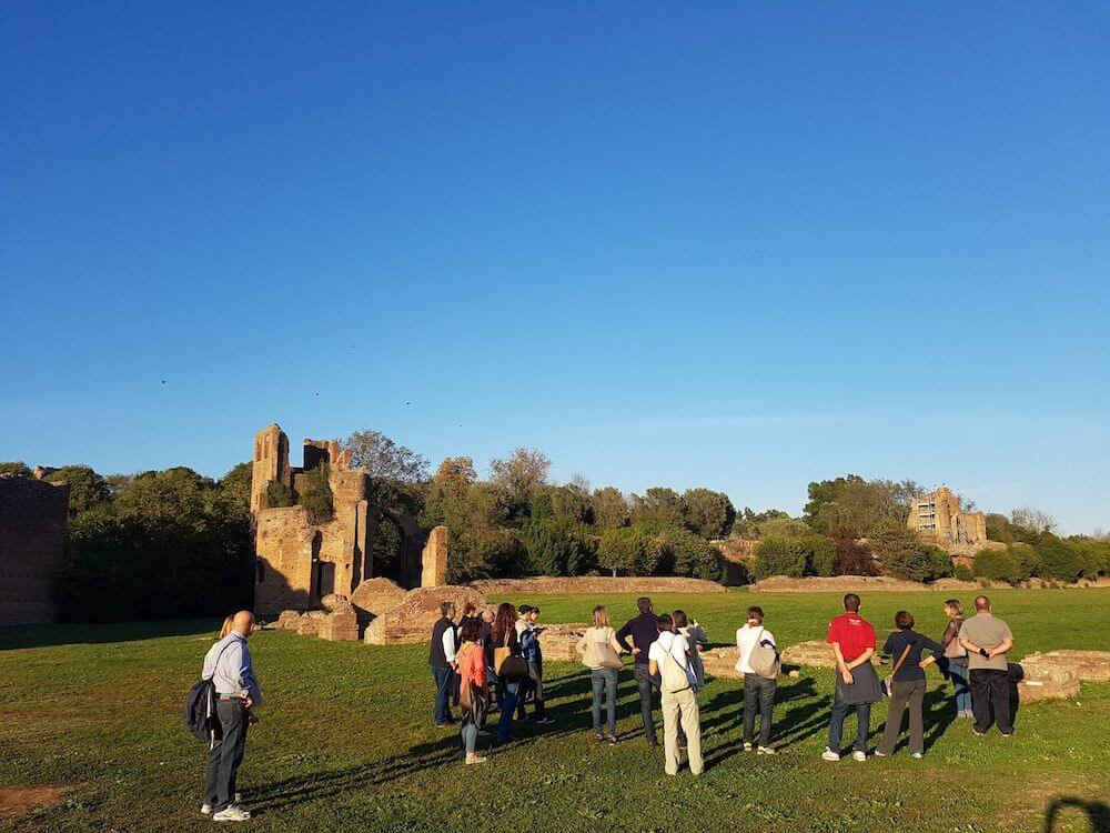 Group outside the Circus of Maxentius