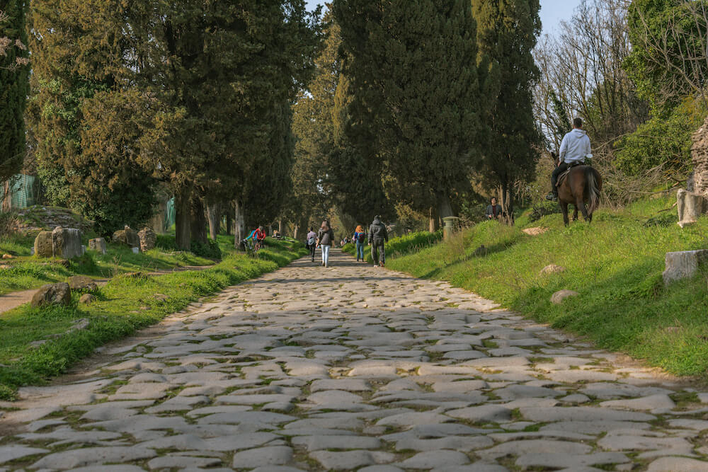 View down the Via Appia Antica