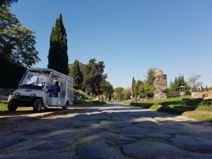 Golf Cart on the Ancient Cobblestones